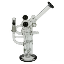 Fünf Kammer Glas Recycler Bubbler Rauchen Wasserpfeifen (ES-GB-367)